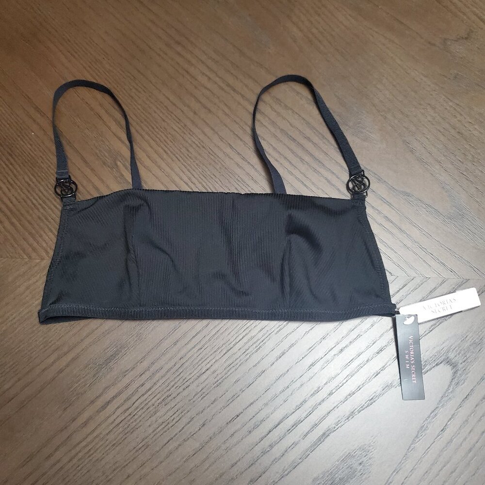Victoria Secret black bikini top Women's size Small New With Tags